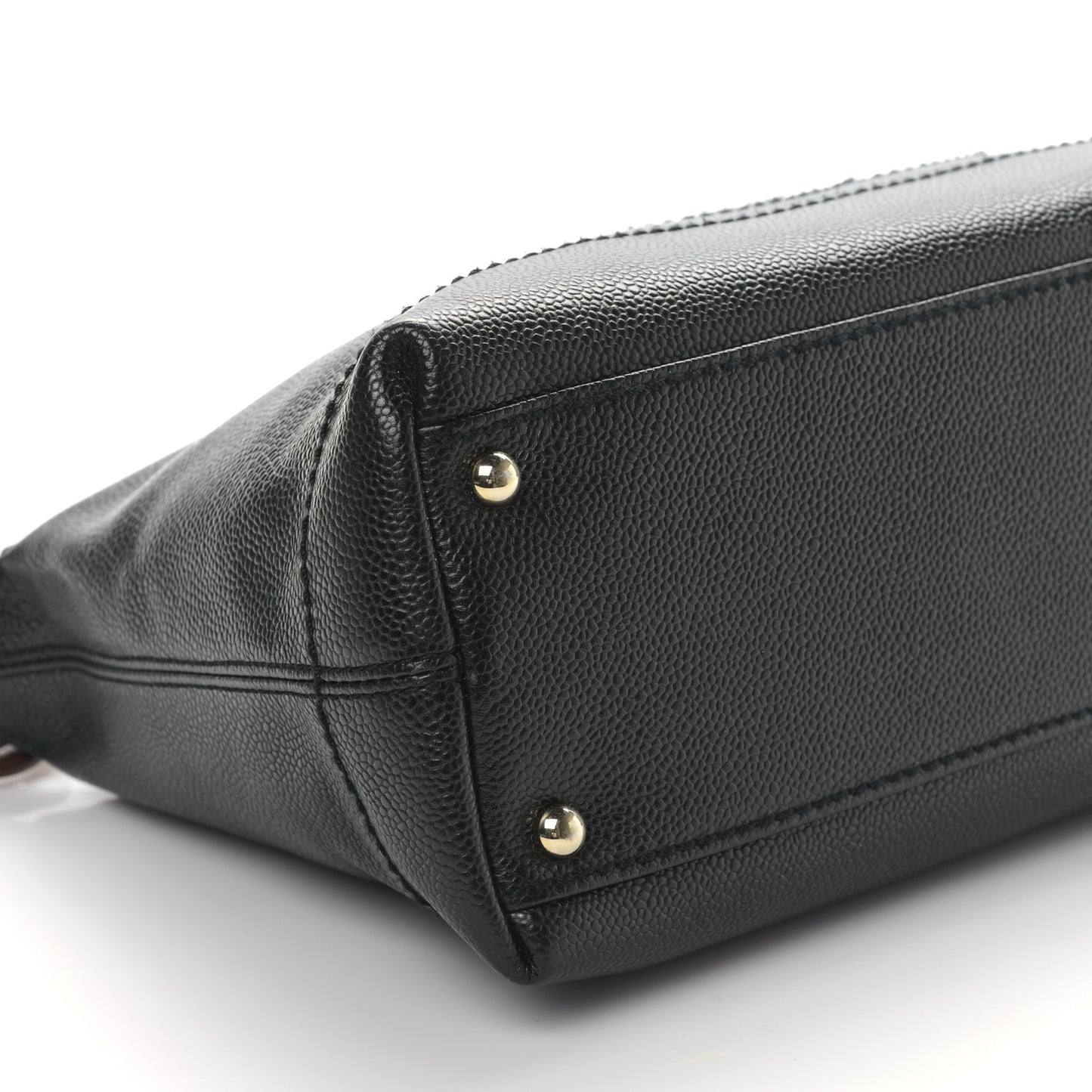 Caviar CC Wood Chain Hobo Black