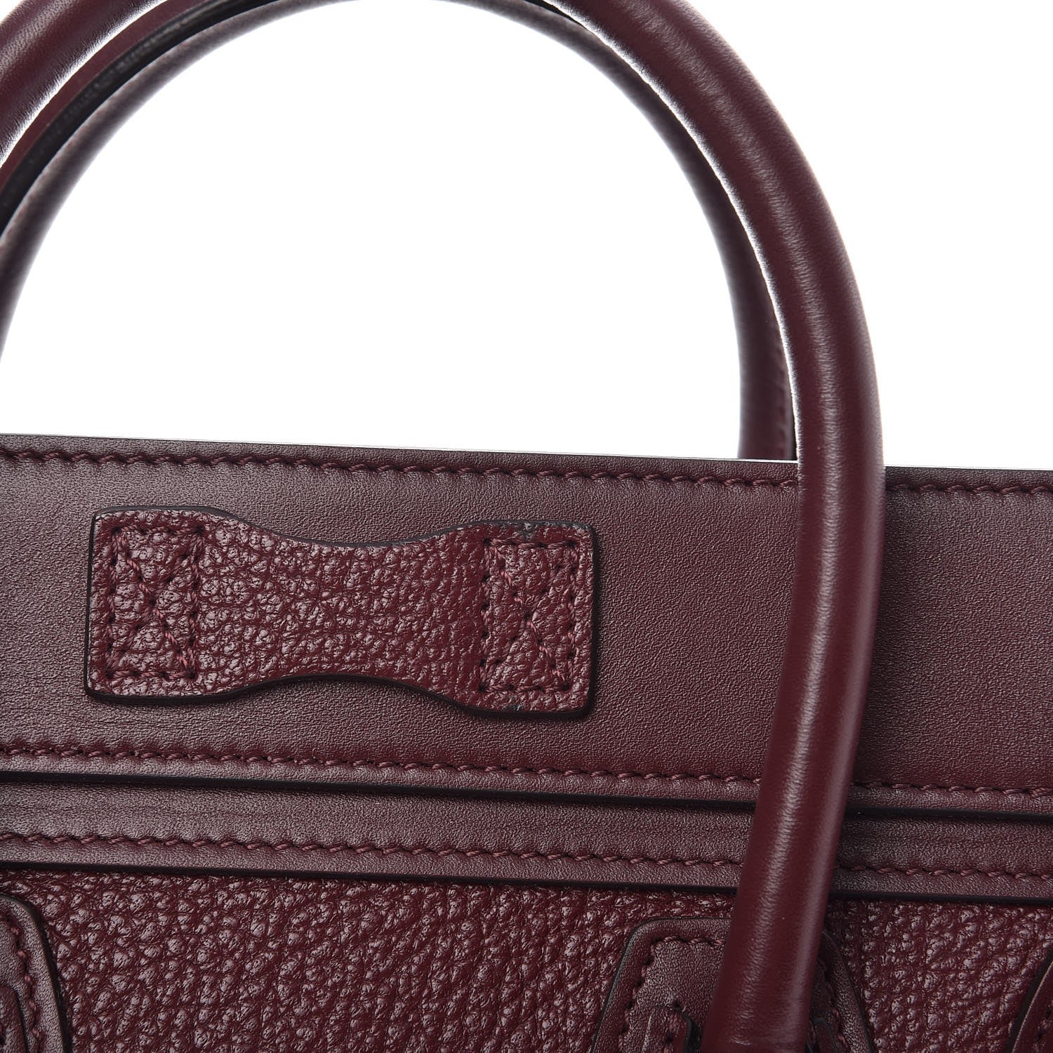 Celine Smooth Calfskin Goatskin Nano Luggage Burgundy 8 of 9
