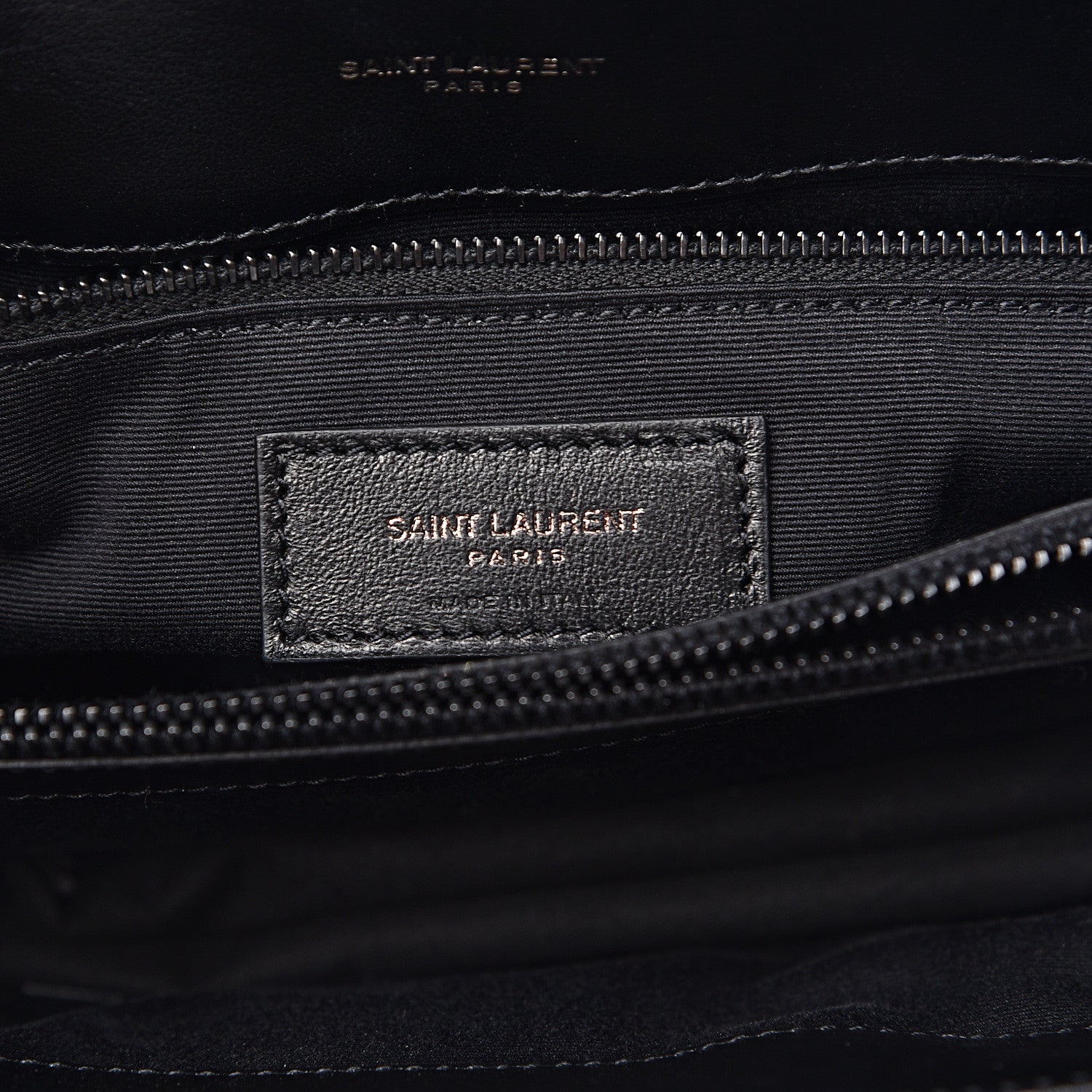 Saint Laurent Calfskin Y Quilted Monogram Medium Loulou Chain Satchel Black 6 of 12