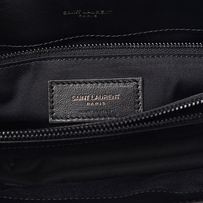 Saint Laurent Calfskin Y Quilted Monogram Medium Loulou Chain Satchel Black 6 of 12