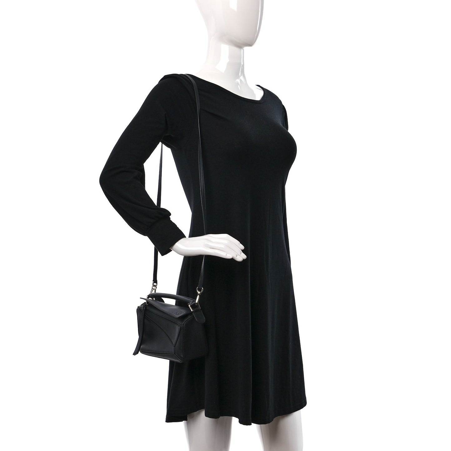 Calfskin Mini Puzzle Bag Black