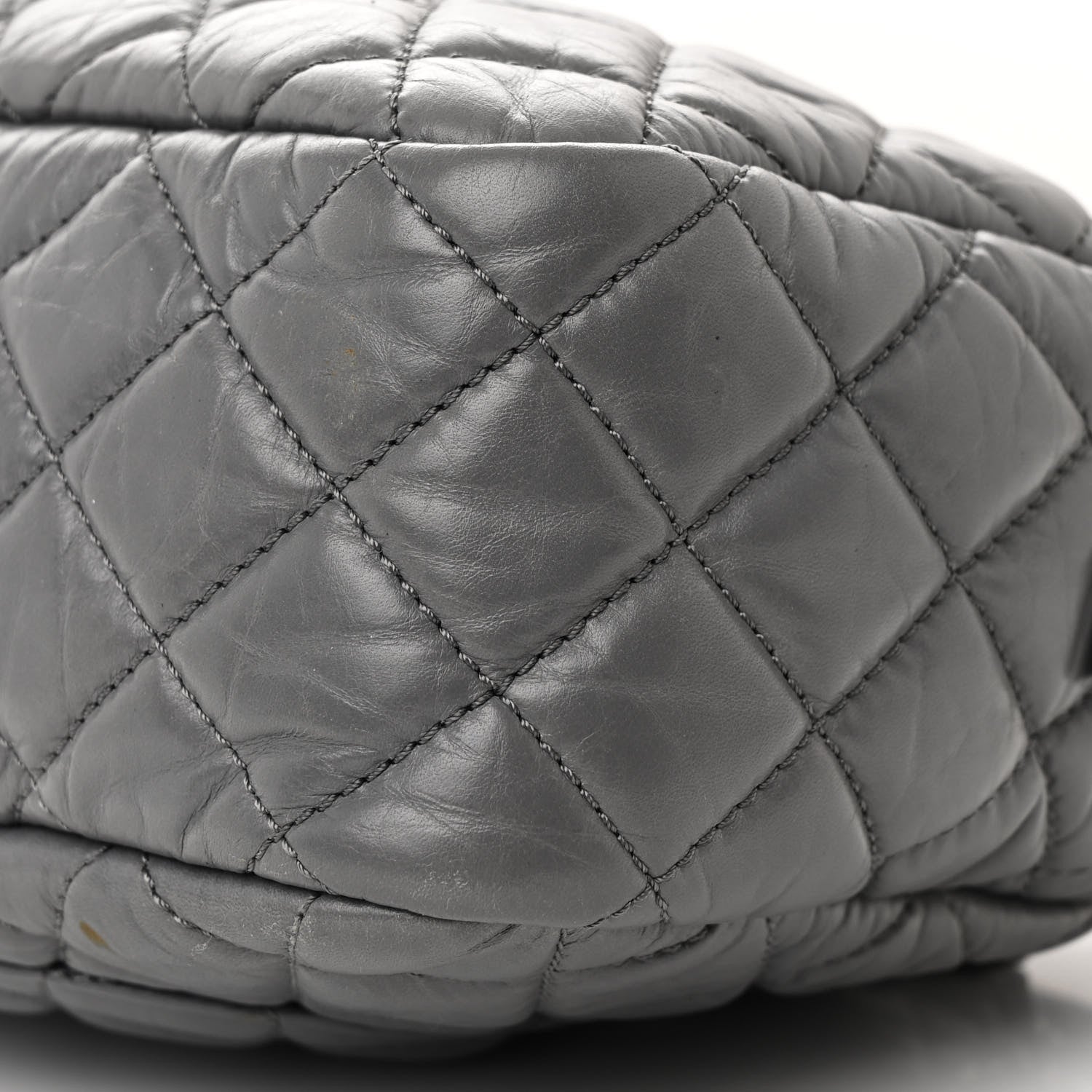 Chanel Aged Calfskin Quilted Medium Reissue Camera Case Grey 10 of 12