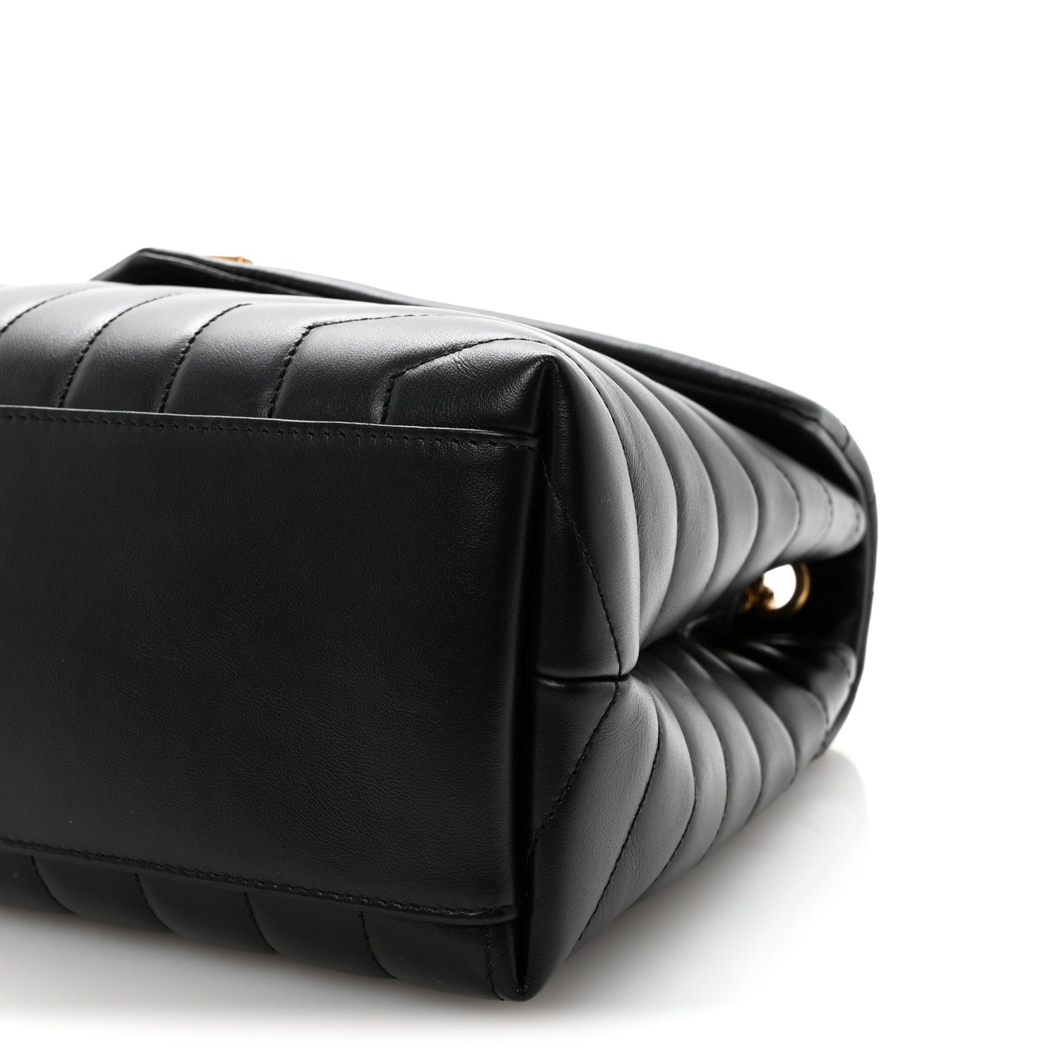 Saint Laurent Calfskin Y Quilted Monogram Medium Loulou Chain Satchel Black 9 of 9