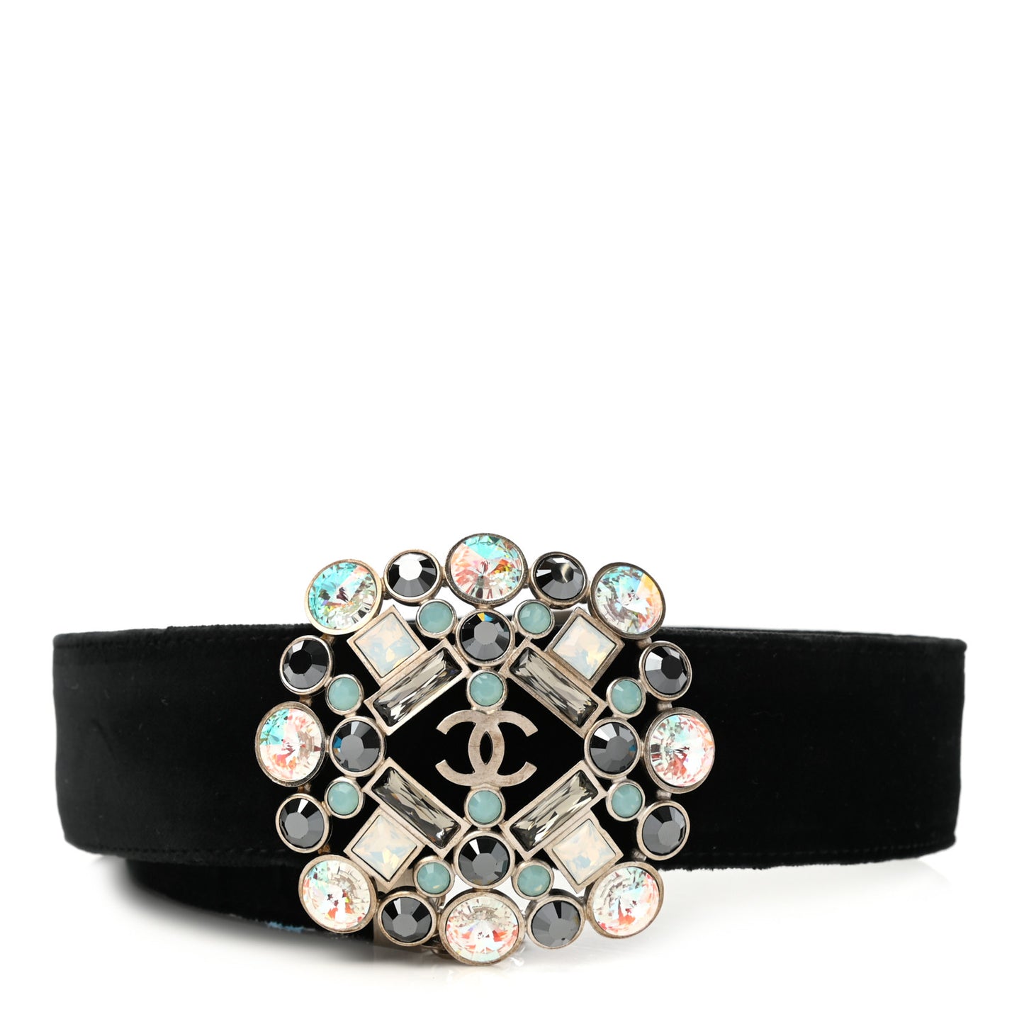 Velvet Gripoix Crystal Belt 80 32 Black