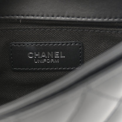 Chanel Calfskin Quilted CC Uniform Flap Belt Bag Black 6 of 10