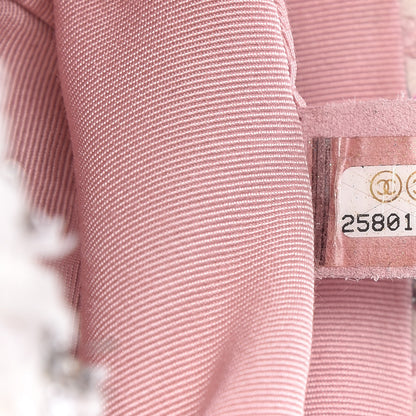 Chanel Tweed Quilted Mini Rectangular Flap Light Pink Silver Blue 9 of 10