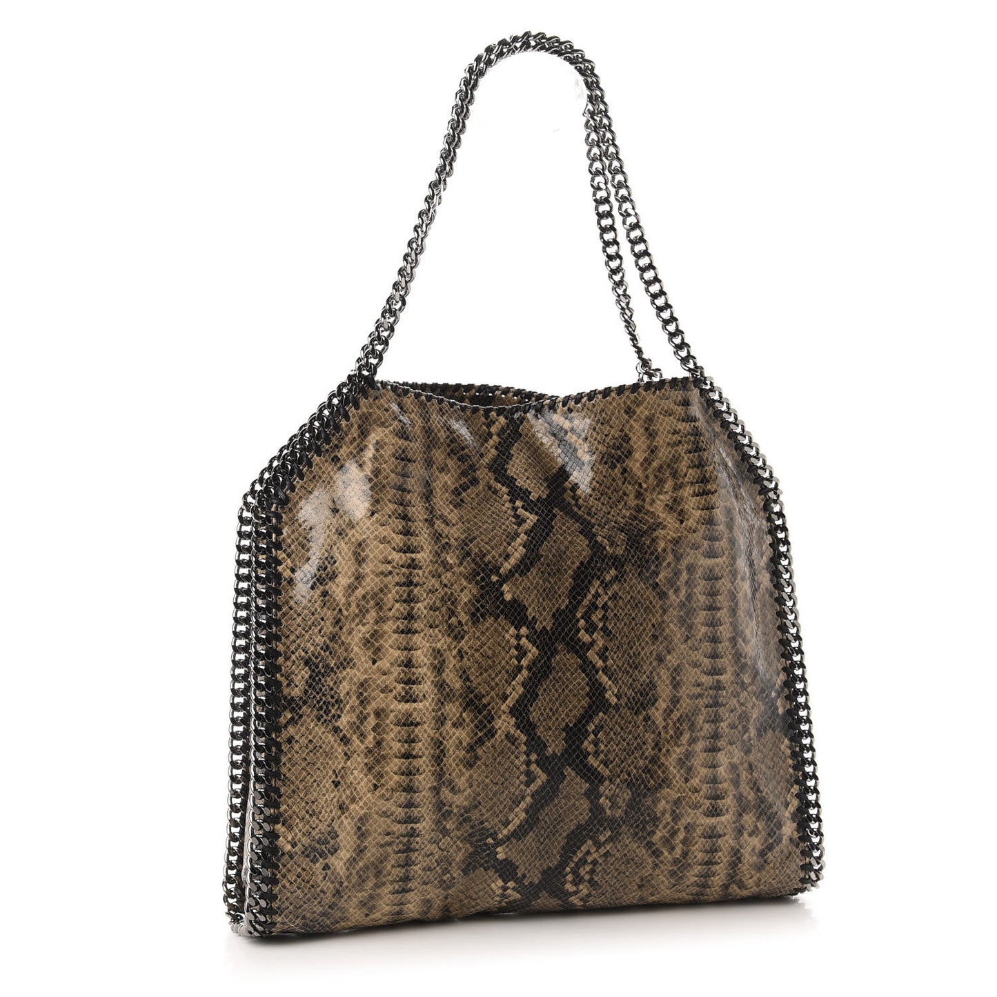 Eco Python Small Falabella Tote Nude