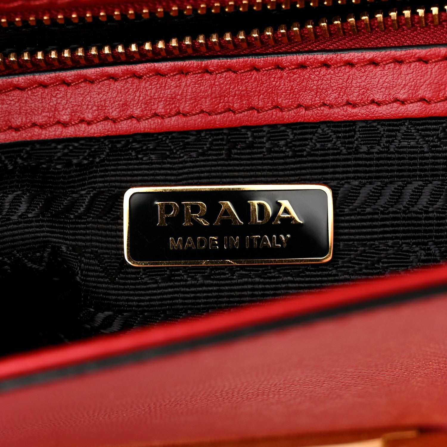 Prada Saffiano Lux Embleme Flap Shoulder Bag Fuoco 6 of 11