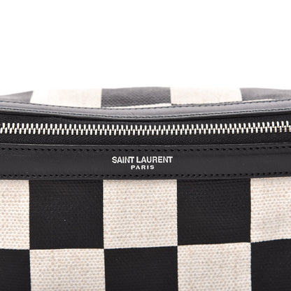 Saint Laurent Canvas Classic Belt Bag Black White 10 of 10