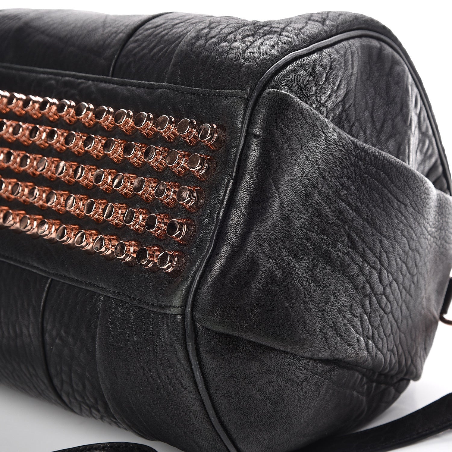 Alexander Wang Pebbled Lambskin Rocco Black Rose Gold Hardware 13 of 15