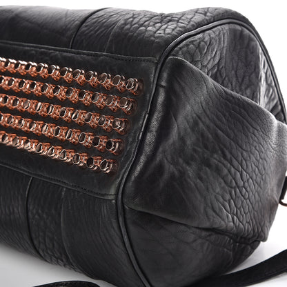 Alexander Wang Pebbled Lambskin Rocco Black Rose Gold Hardware 13 of 15