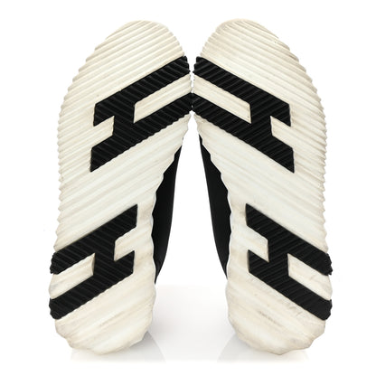 Hermes Chevre Velours Toile Bouncing Sneakers 38 Black 6 of 9