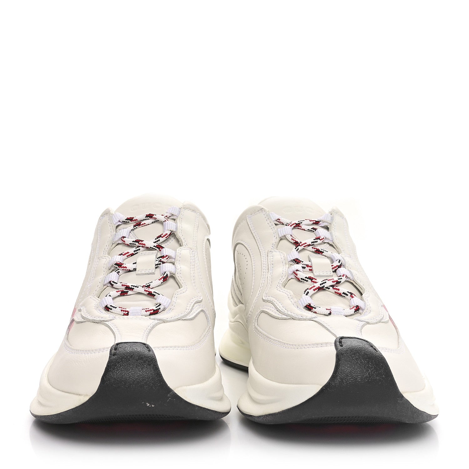 Gucci Technical Knit Fabric Calfskin Mens Gucci Run Sneakers 36.5