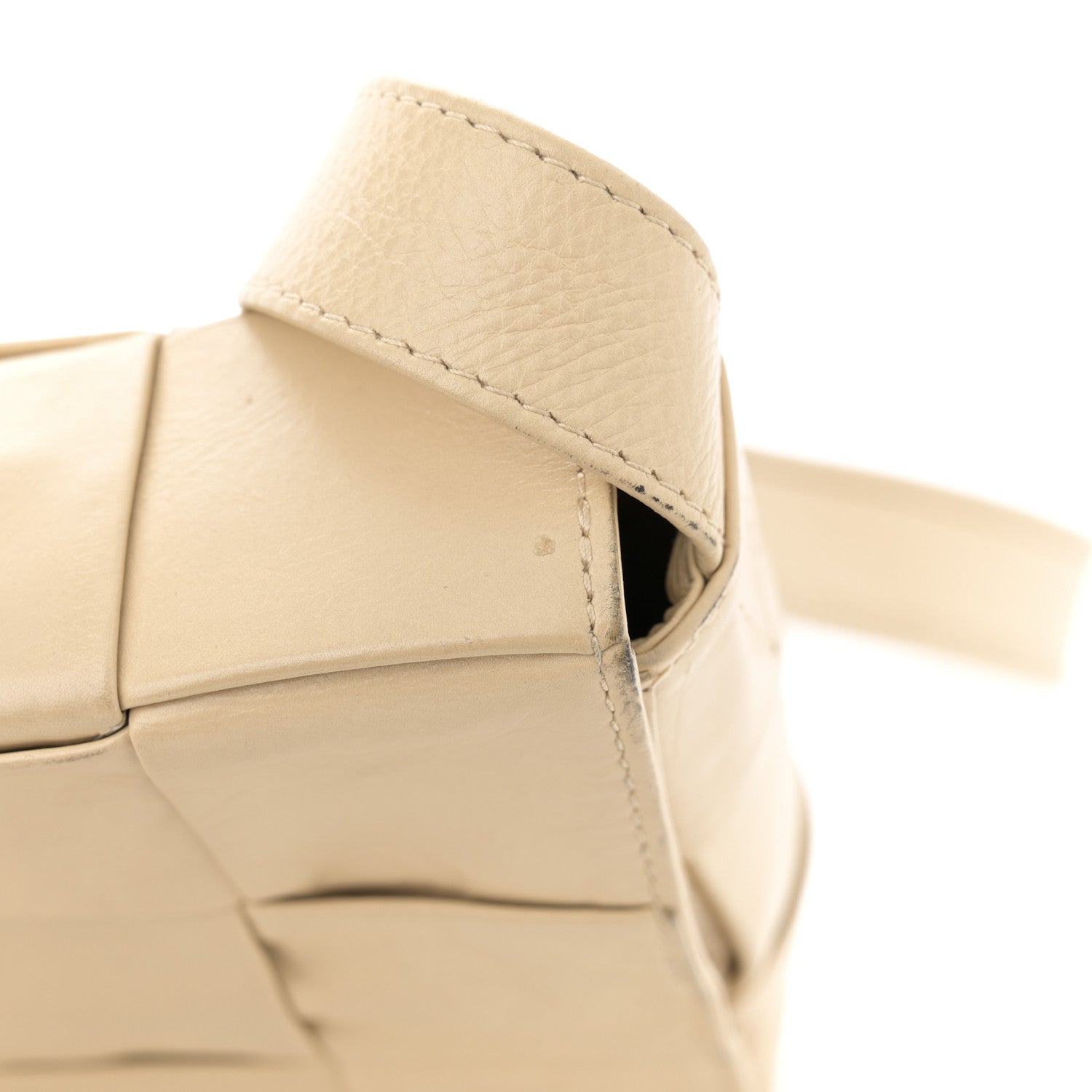 Bottega Veneta Paper Calfskin Maxi Intreccio Cassette Crossbody Bag Beige 13 of 14