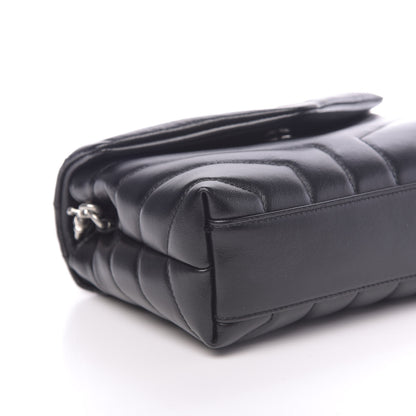 Saint Laurent Calfskin Y Quilted Monogram Toy Loulou Crossbody Bag Black 7 of 10
