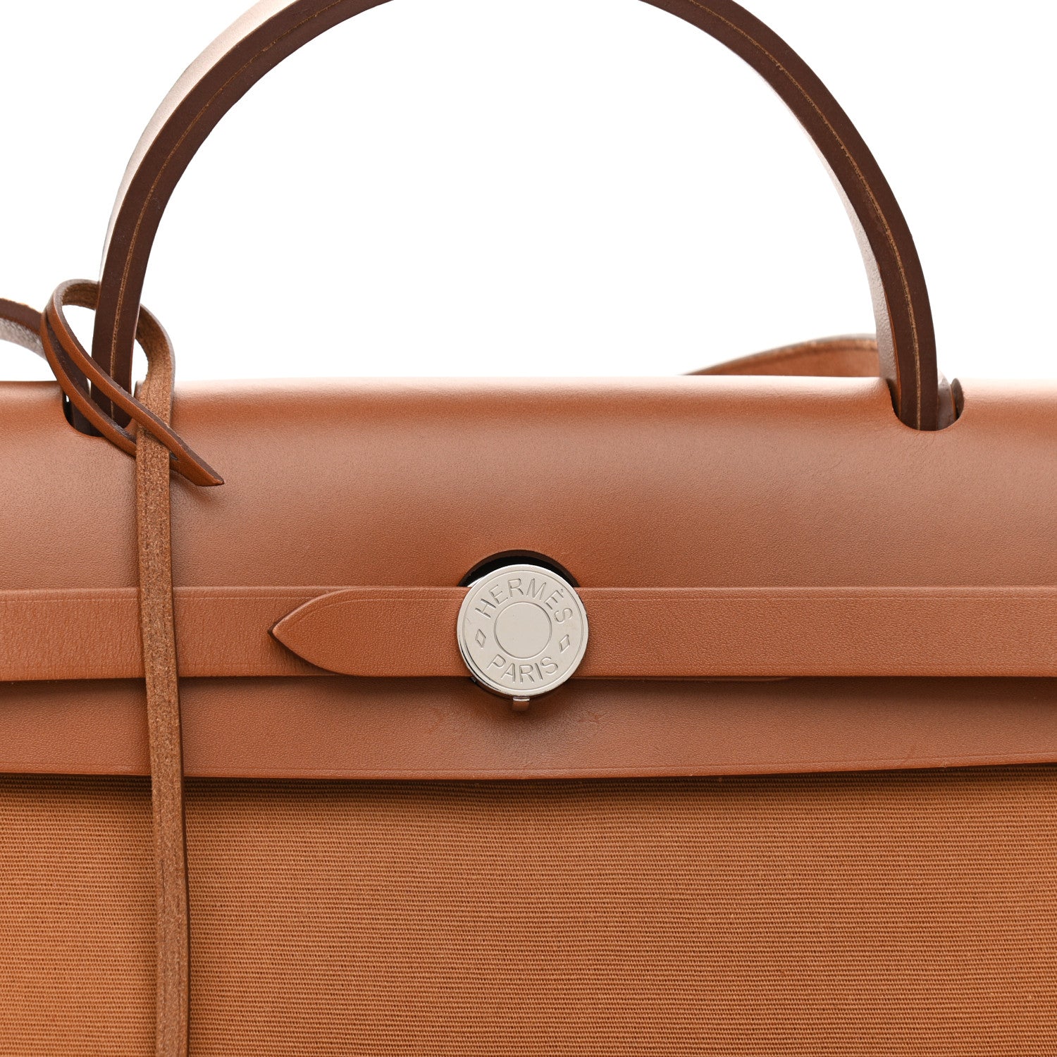 Hermes Toile Officier Vache Hunter Verso Herbag Zip PM 31 Dune Magnolia Fauve 6 of 10