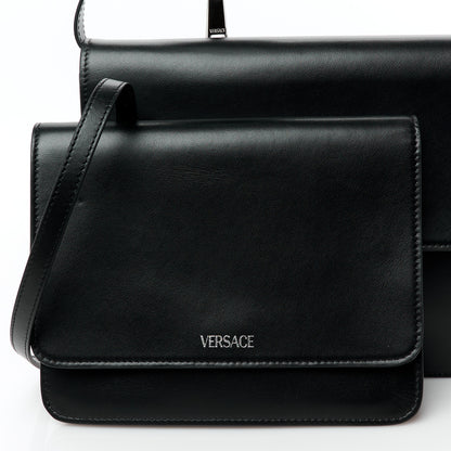 Versace Calfskin Cargo Modular Messenger Bag Black 16 of 22