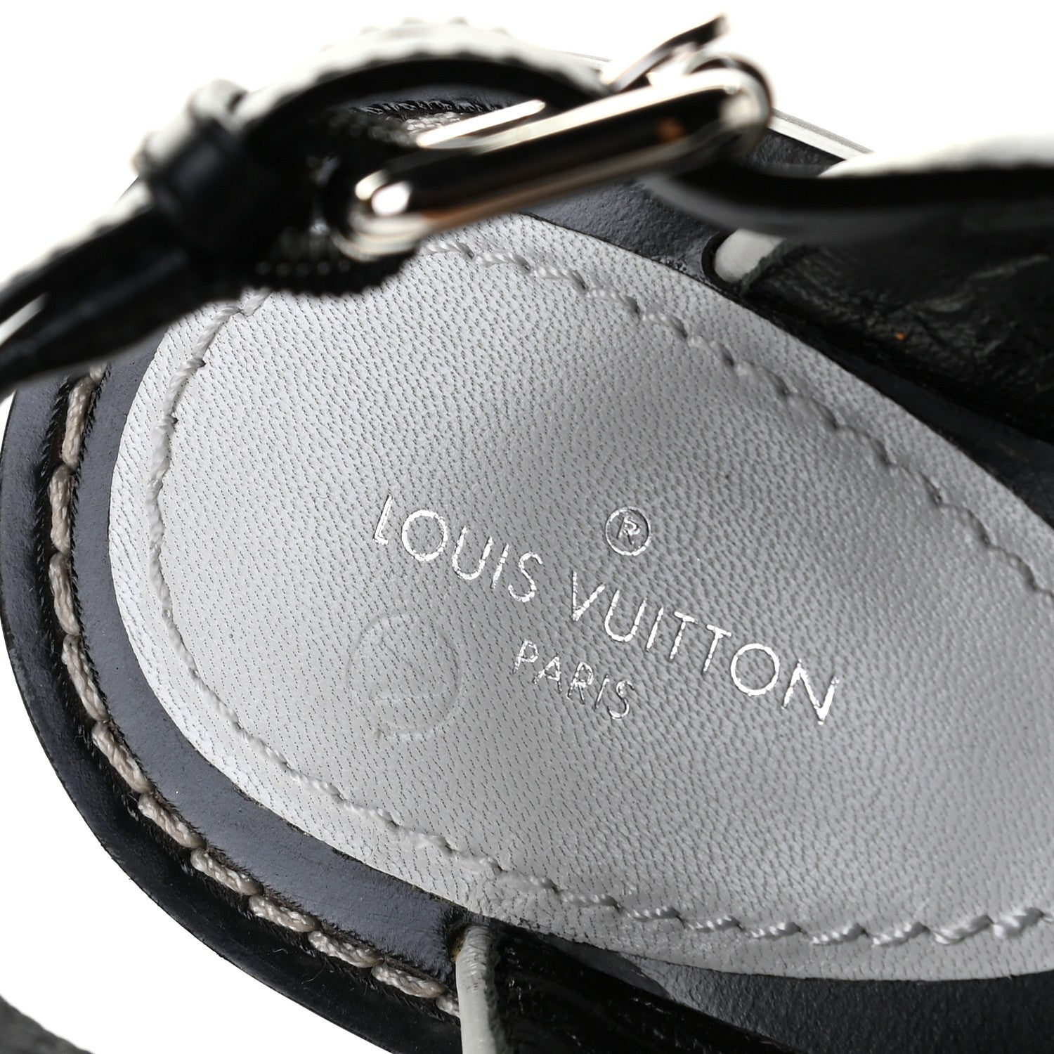 Louis Vuitton Monogram Calfskin Matchmake Flat Thong Sandals 36.5 Black 6 of 10
