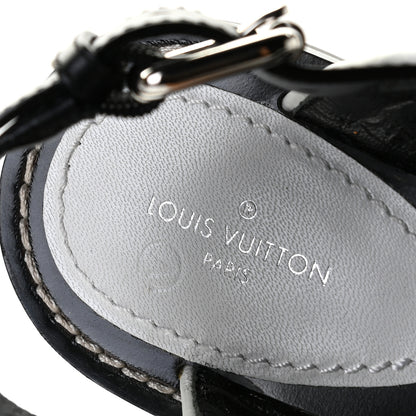 Louis Vuitton Monogram Calfskin Matchmake Flat Thong Sandals 36.5 Black 6 of 10