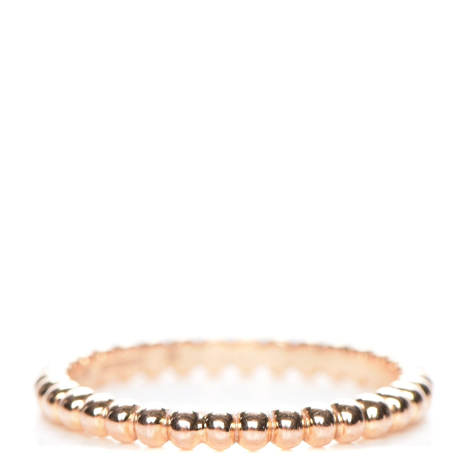 Van Cleef & Arpels 18K Rose Gold Small Perlee Ring 48 4.5 1 of 6