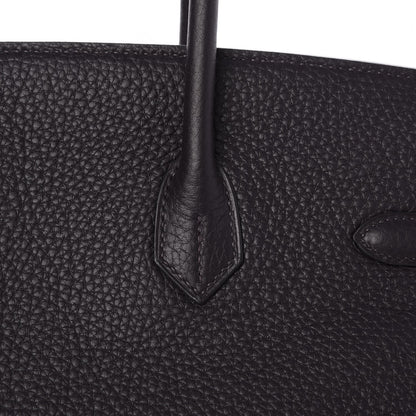 Hermes Taurillon Clemence Birkin 35 Prunoir 27 of 31