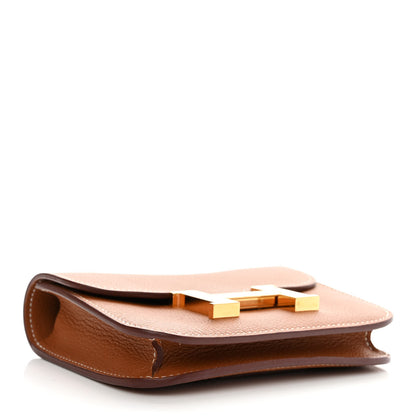 Hermes Evercolor Constance Slim Wallet Gold 5 of 9