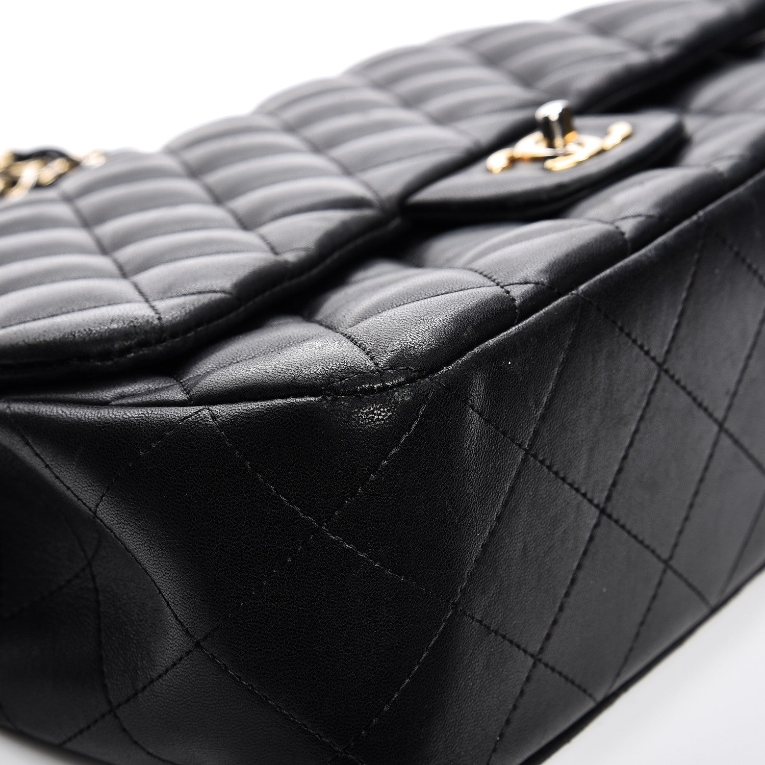Chanel Lambskin Quilted Jumbo Single Flap Black 8 of 18