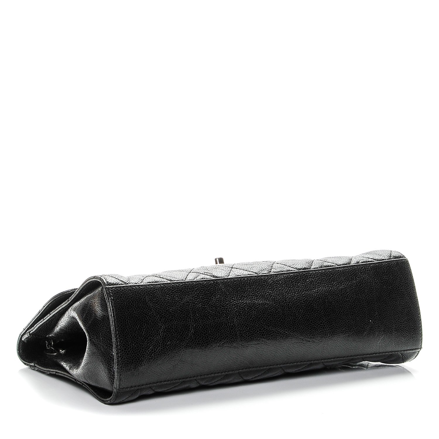 Chanel Crumpled Grained Calfskin Jumbo CC Crave Flap Black 4 of 7