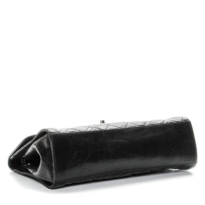 Chanel Crumpled Grained Calfskin Jumbo CC Crave Flap Black 4 of 7