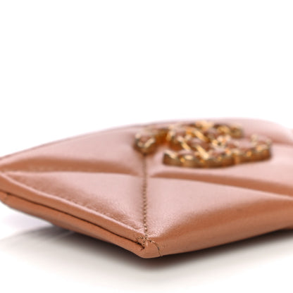 Chanel Lambskin Quilted Chanel 19 Card Holder Brown 9 of 12