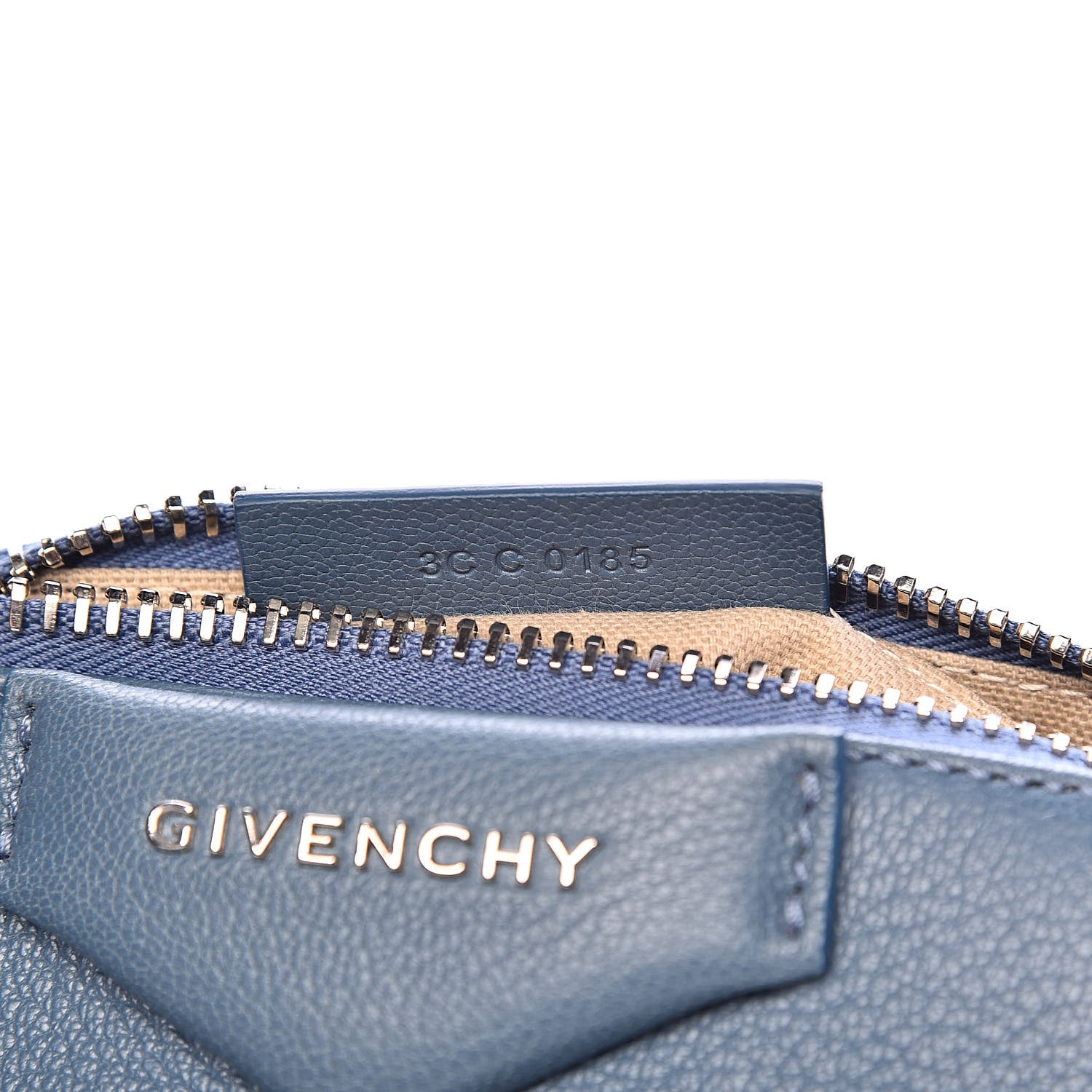 Givenchy Sugar Goatskin Small Antigona Beauty Wristlet Blue Mineral 7 of 7