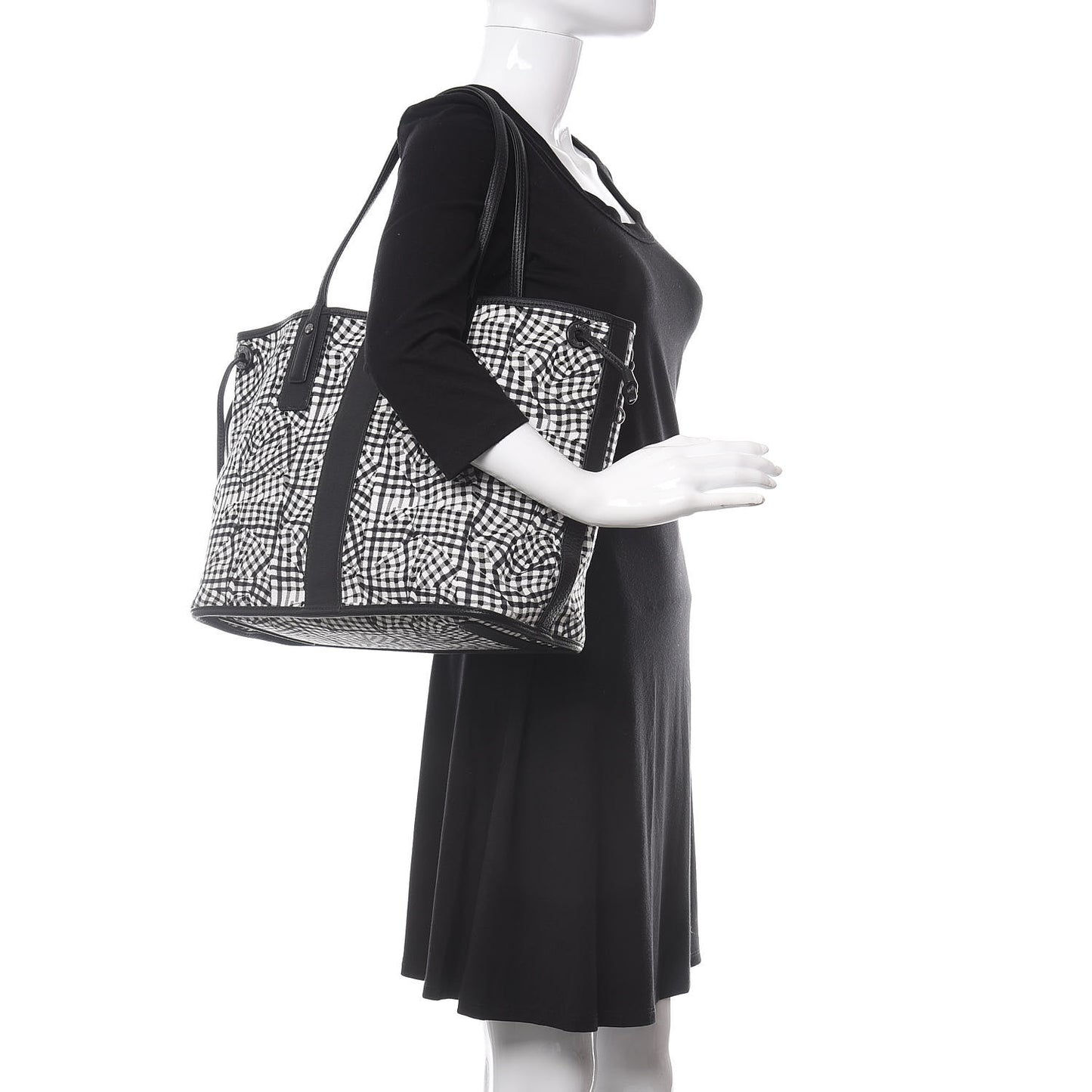 Visetos Medium Liz Reversible Shopper Tote Black