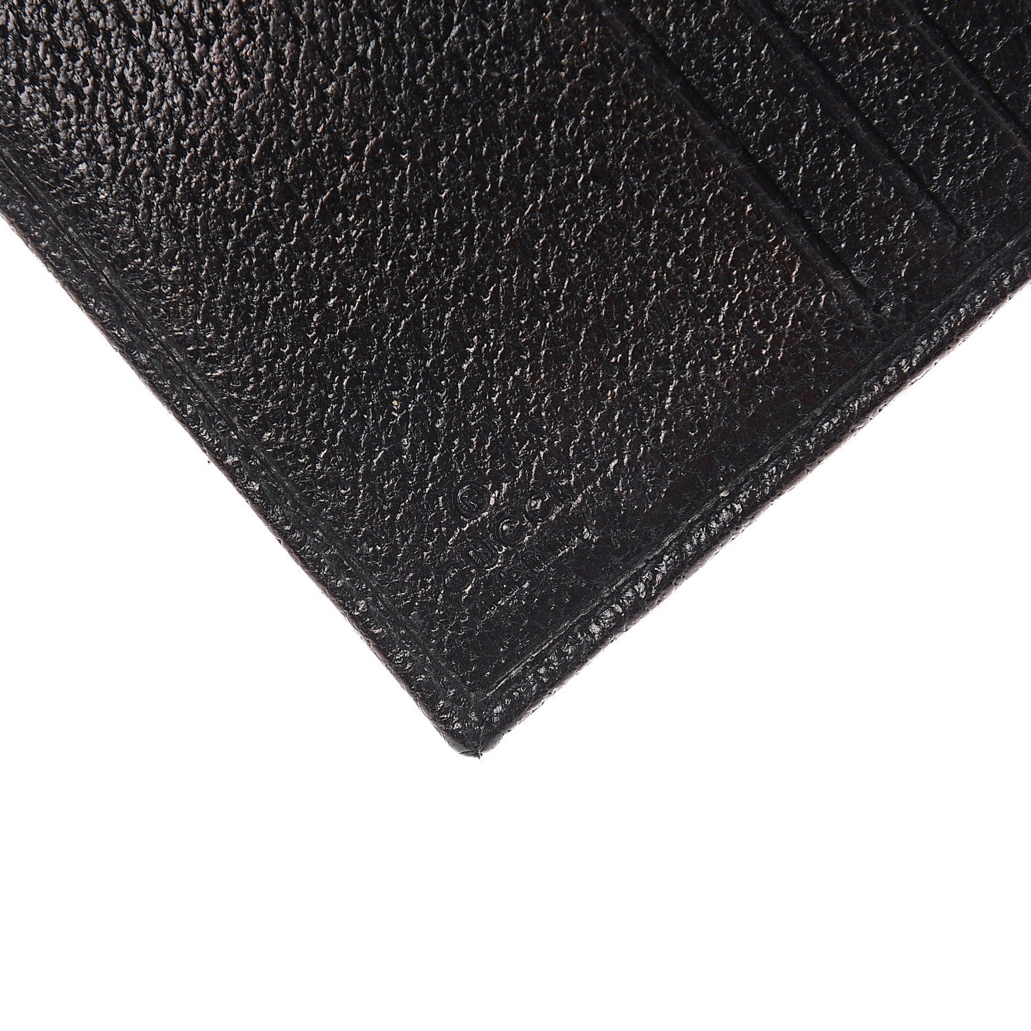 Gucci Monogram Metal Bar French Flap Wallet Black 5 of 5