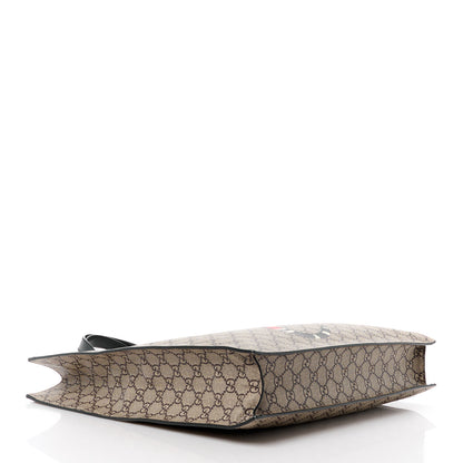 Gucci Soft GG Supreme Monogram Kingsnake Vertical Tote Black 4 of 14