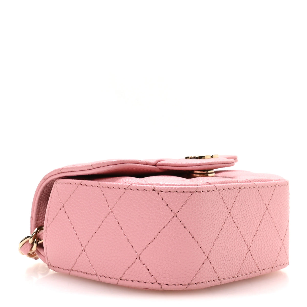Chanel Caviar Quilted Mini Clutch With Chain Pink 4 of 12