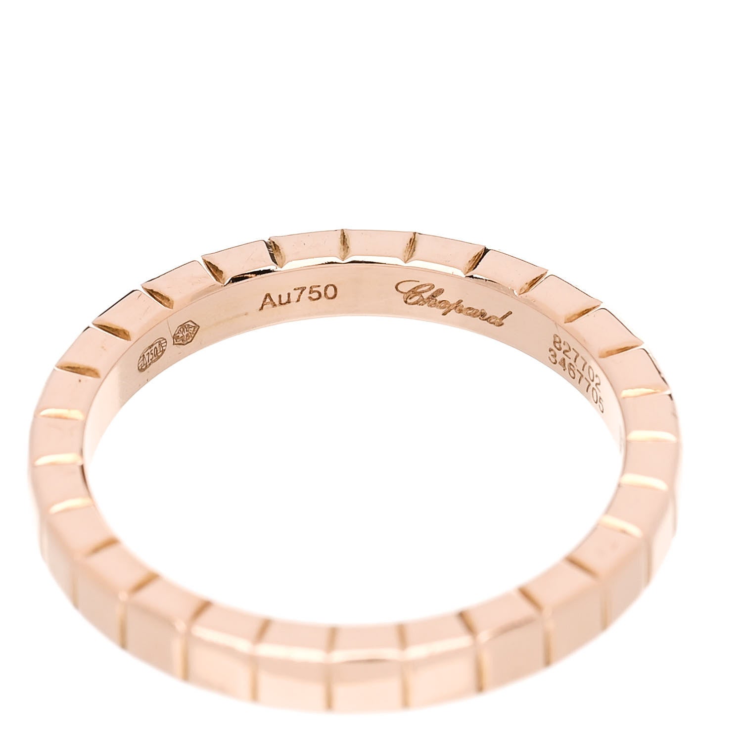 Chopard 18K Rose Gold Ice Cube Band Ring 50 5.5 4 of 6