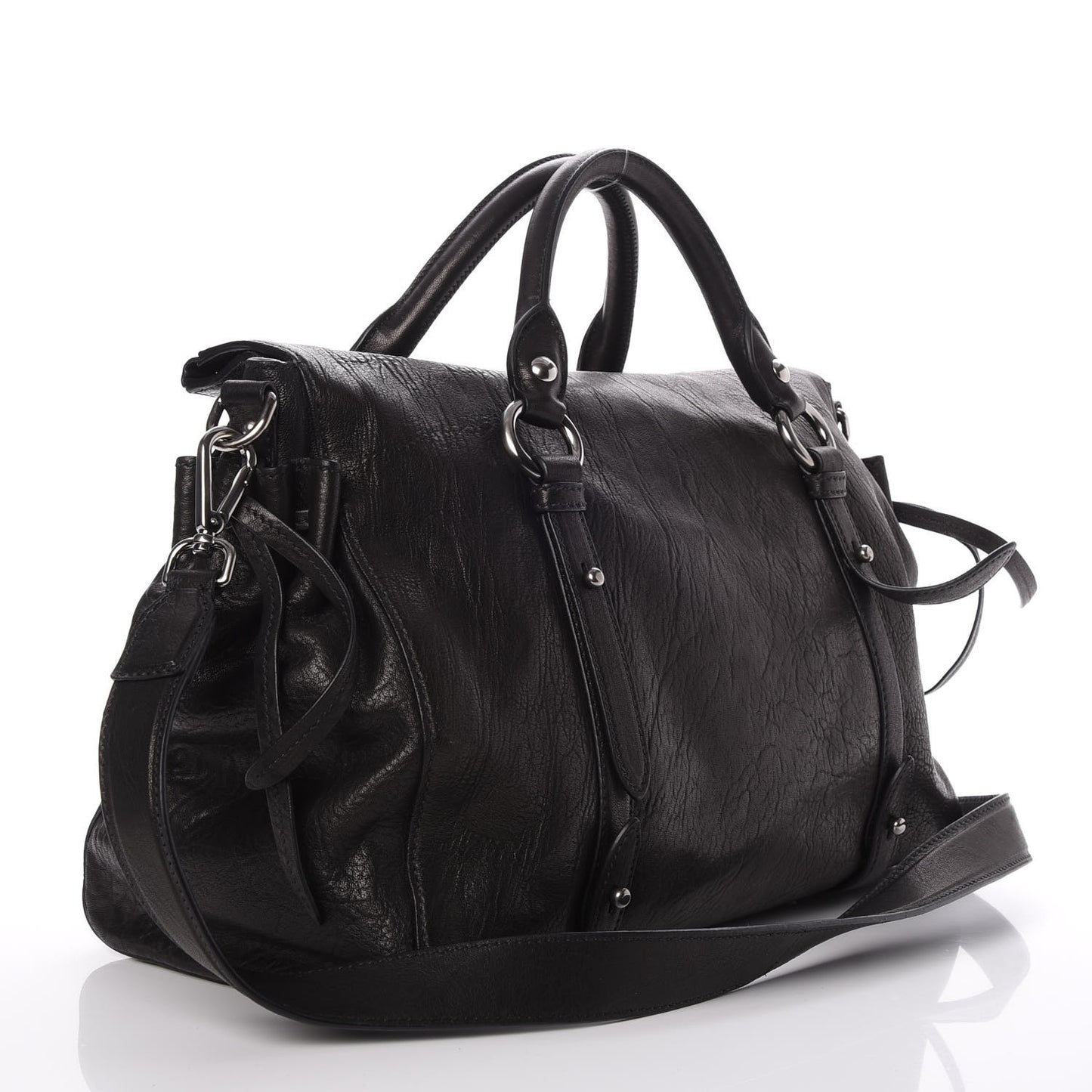 Nappa Monk Satchel Nero Black