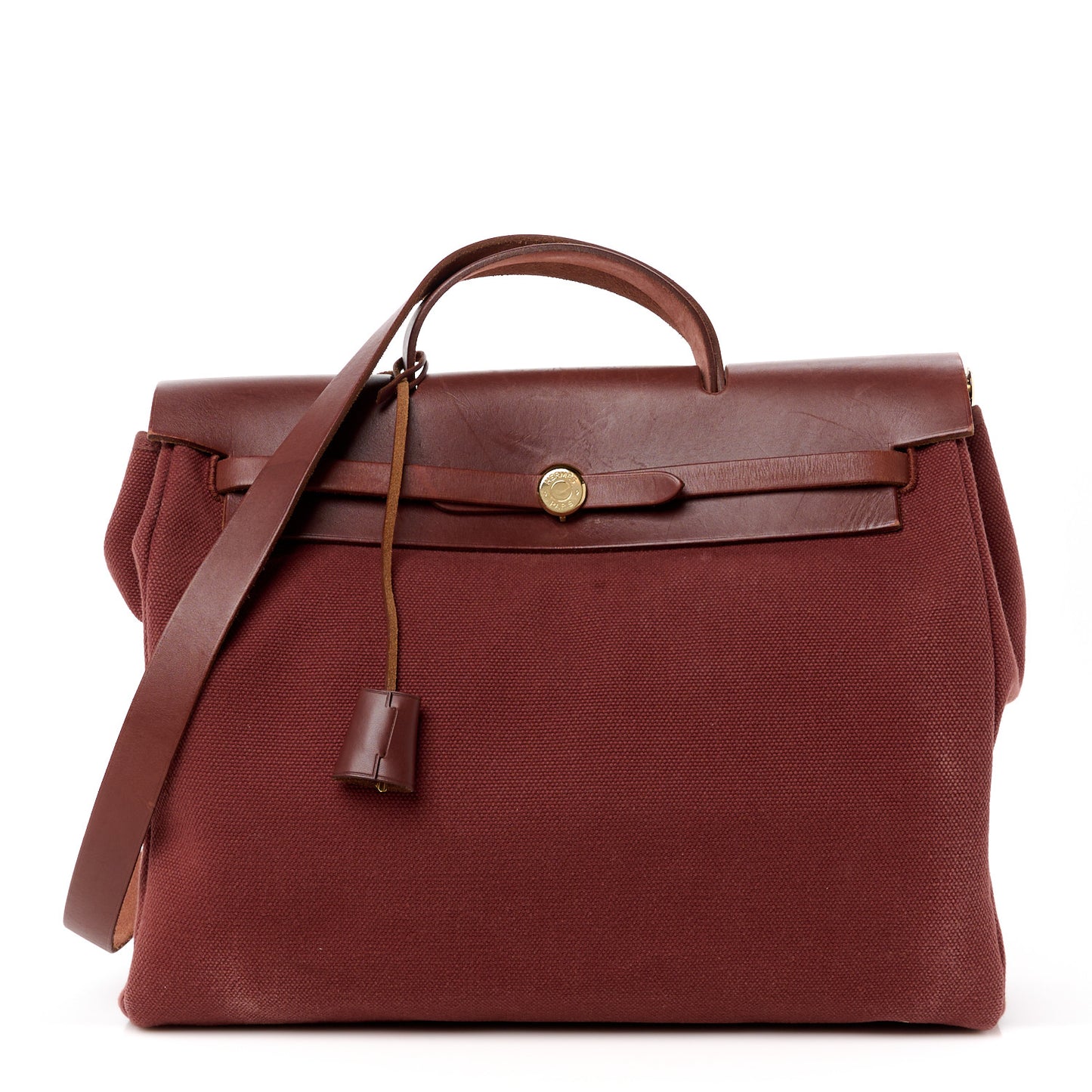 Toile Calfskin Herbag 39 GM Rouge H