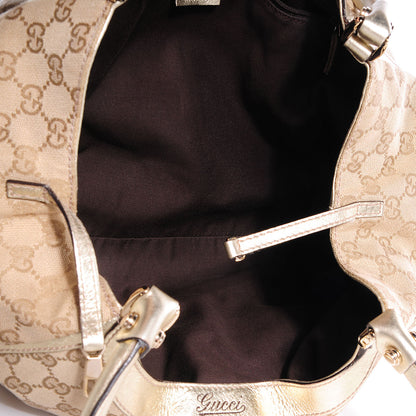 Gucci Monogram D Gold Large Shoulder Bag Metallic Gold 5 of 7