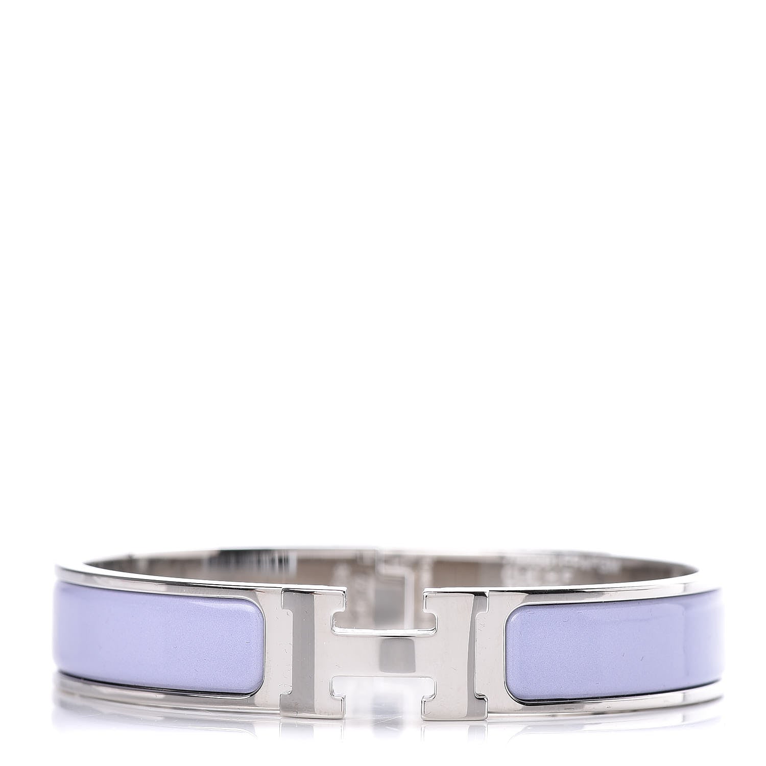 Hermes Enamel Narrow Clic Clac H Bracelet GM Parme 1 of 6