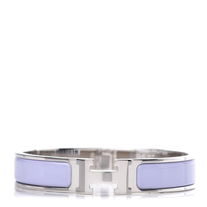 Hermes Enamel Narrow Clic Clac H Bracelet GM Parme 1 of 6