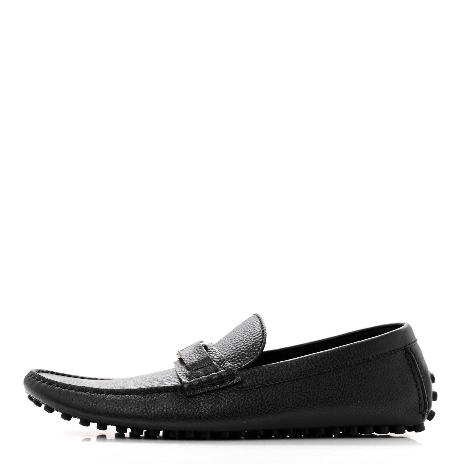 Louis Vuitton Taiga Mens Hockenheim Moccasin Loafers 11.5 Black 1 of 8