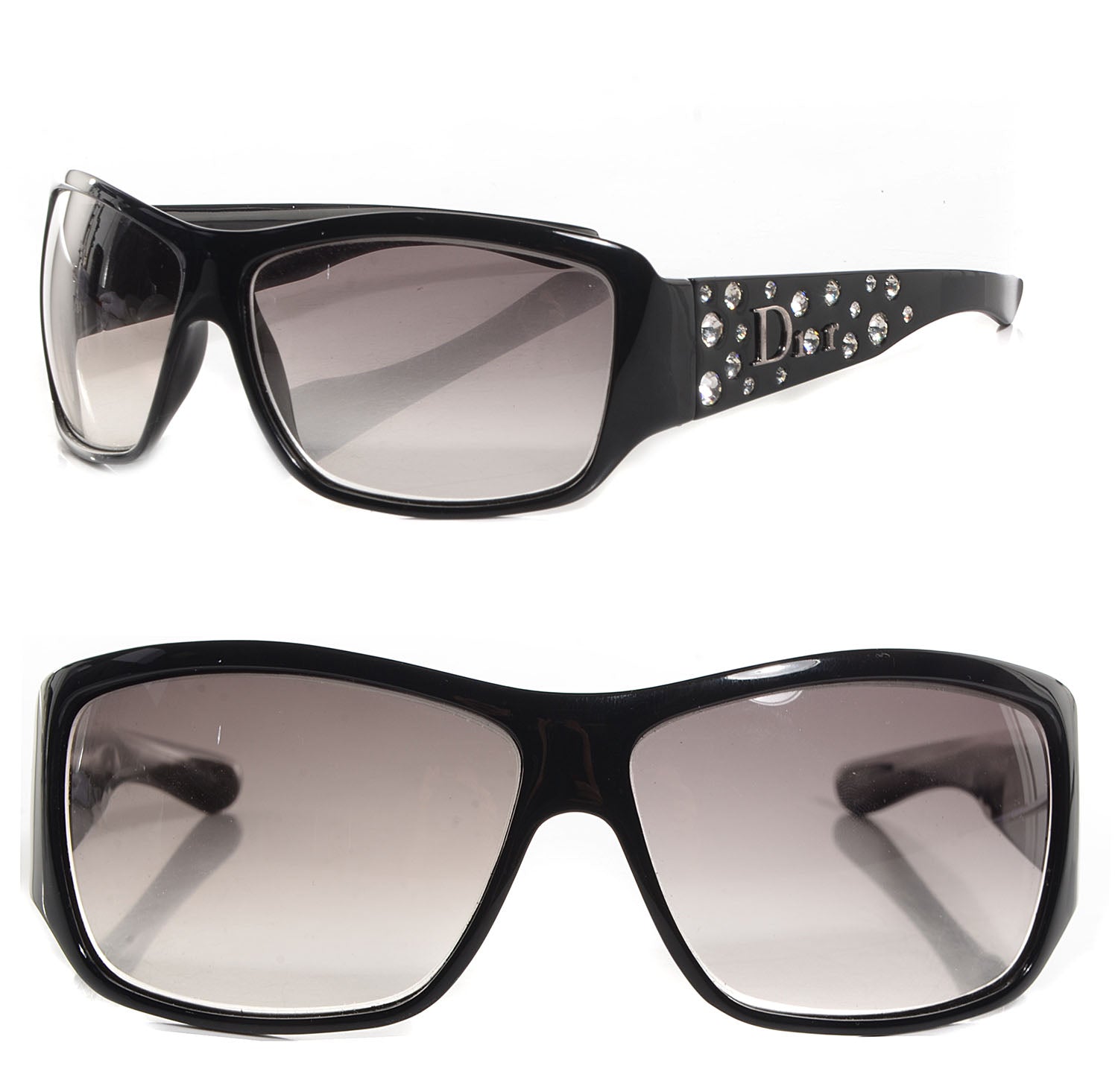 H562 良品✨ディオール　サングラス　ラインストーン　Sparkling 2 Christian Dior Sparkling 2 Strass Sunglasses Black 83770