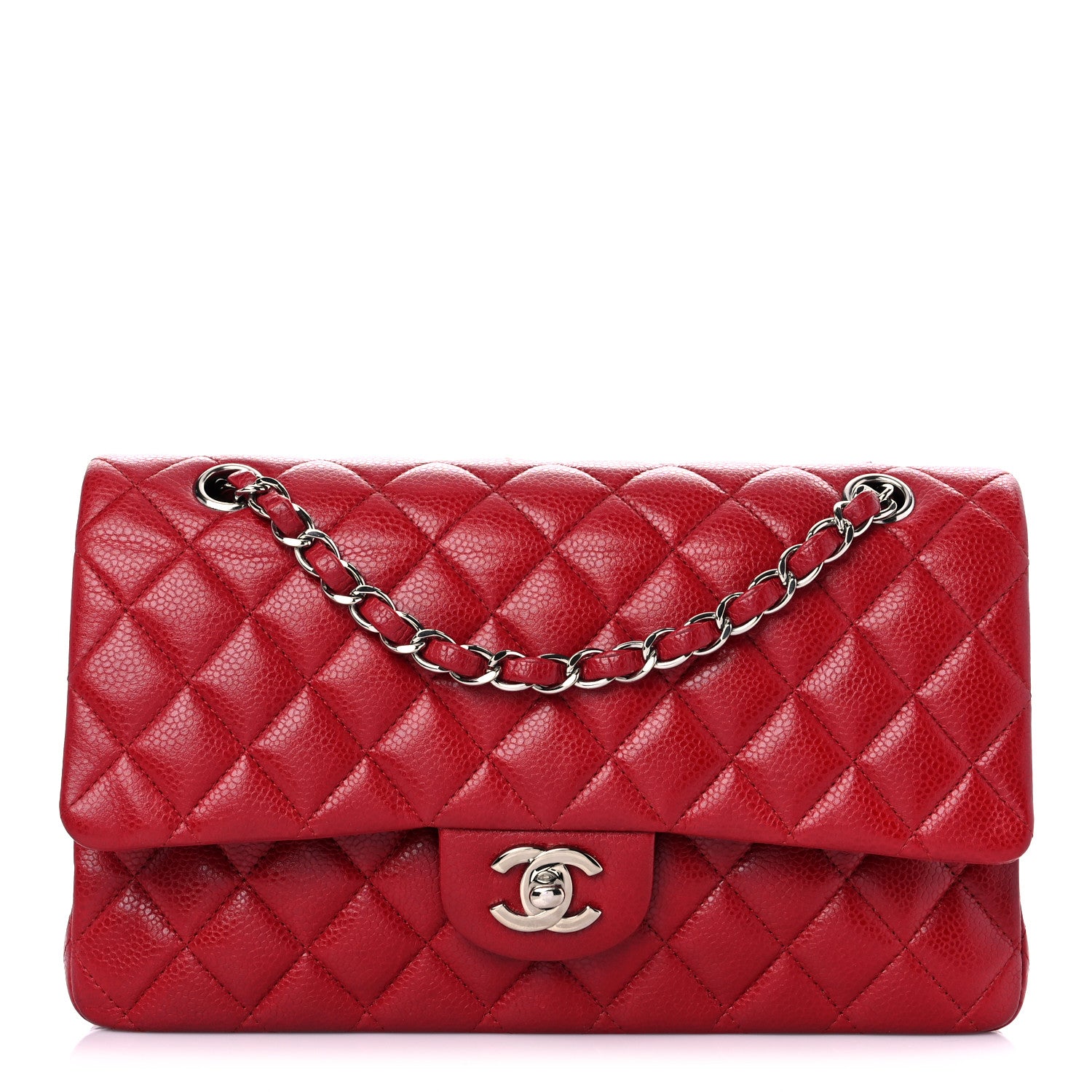 Chanel Caviar Quilted Medium Double Flap Red 1 of 9