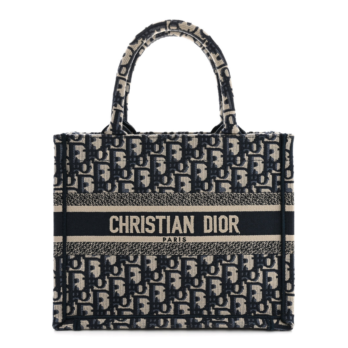 Christian Dior Oblique Small Book Tote Blue Multicolor 1 of 10