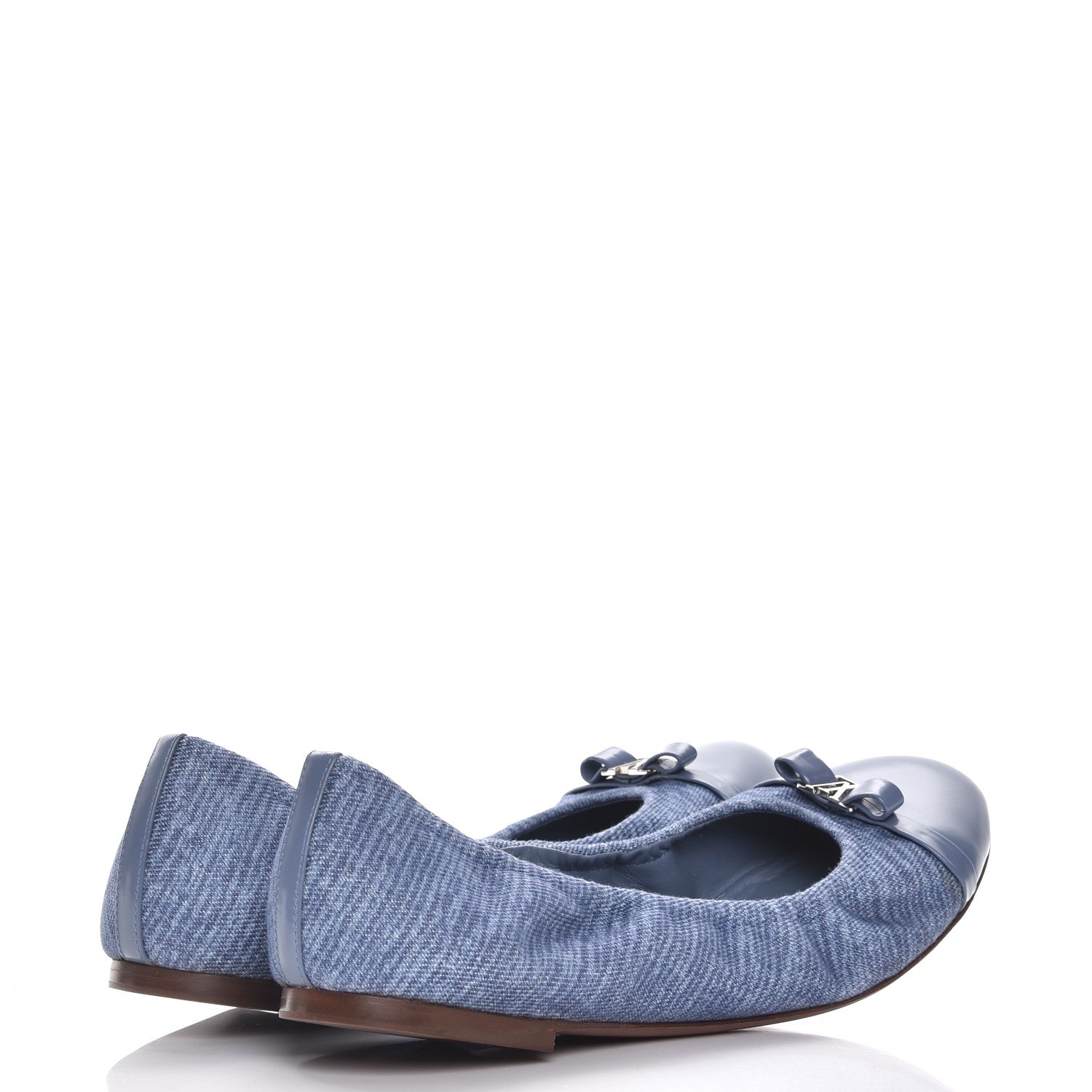 Louis Vuitton Canvas Elba Ballerina Flats 40 Marine 4 of 8