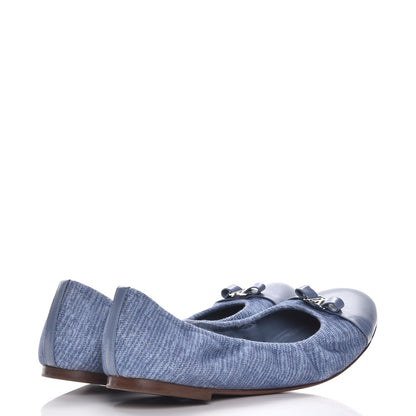 Louis Vuitton Canvas Elba Ballerina Flats 40 Marine 4 of 8