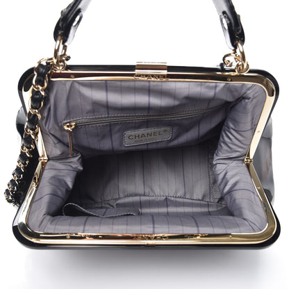 Chanel Glazed Calfskin Quilted Small Mademoiselle Frame Bag Black 5 of 7