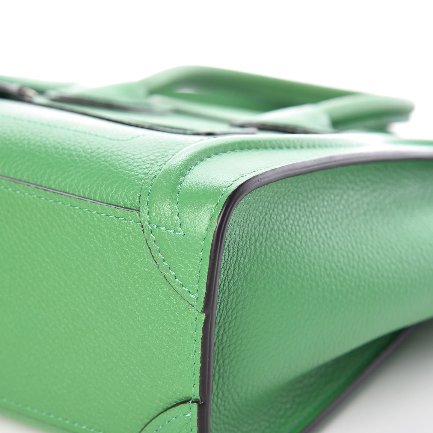 Drummed Calfskin Nano Luggage Mint