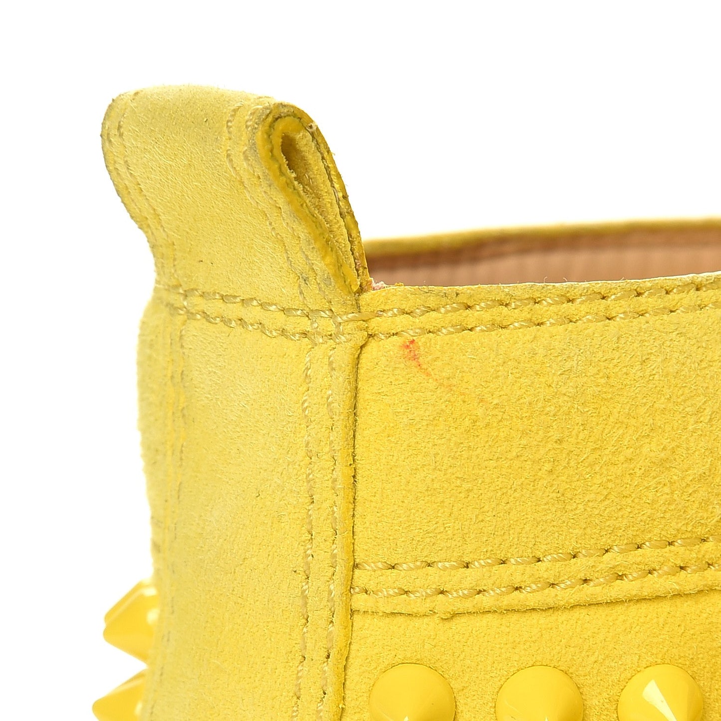 Mens Suede Louis Spikes Flat Sneakers 39.5 Sun